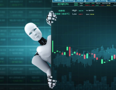 Robô automatizado fazendo trading